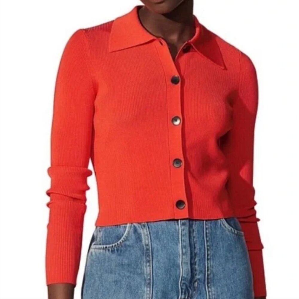 Sandro Cropped Cardigan Button Up